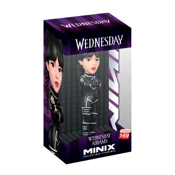 12 cm (4 pouces) Minix Collectible Figurine Wednesday - Wednesday (chat)