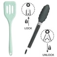 thumbnail image 3 of Juego de utensilios de cocina de silicona - El juego de herramientas de cocina incluye espátula de drenaje y clips para alimentos - 2 piezas, 3 of 5
