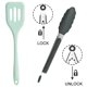 thumbnail image 3 of Juego de utensilios de cocina de silicona - El juego de herramientas de cocina incluye espátula de drenaje y clips para alimentos - 2 piezas, 3 of 5
