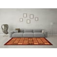 thumbnail image 3 of Ahgly Company Indoor Rectangle Abstract Orange Modern Area Rugs, 8' x 12', 3 of 4