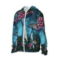 thumbnail image 3 of Goofa Fantasy Mushrooms Printed Women's UPF 50+ Sun Protection Hoodie Jacket Lightweight Long Sleeve Sun Shirt for Women with Pocket Hiking Outdoor-3X-Large, 3 of 9