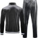 thumbnail image 4 of Chándal de terciopelo para hombre, conjunto de 2 piezas, sudaderas con cremallera, chaqueta, pantalones con bolsillos, 4 of 5
