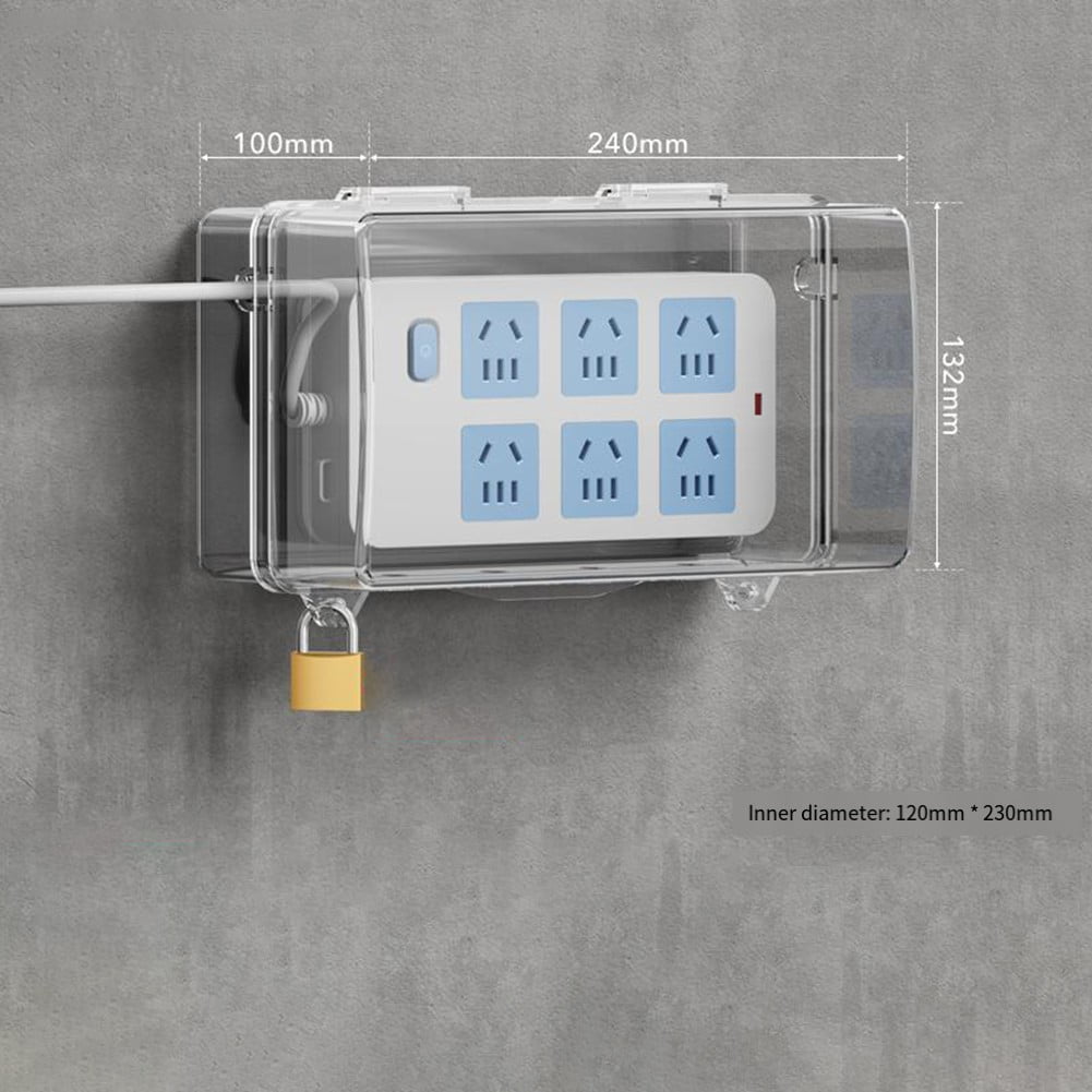 Outdoor Electrical Extension Cord Box Rainproof With 4/8 output holes lockable