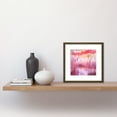 thumbnail image 2 of Bulrush Botanicals on Sunset Water Warm Pink Burgundy Calming Watercolour Painting Square Wooden Framed Wall Art Print Picture 8X8 Inch, 2 of 4