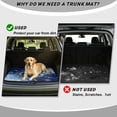 thumbnail image 4 of Xixirimido All Weather Car Trunk Mat 29" x 39" Decorative Cargo Liner, Heavy Duty Rear Trunk Protector Universal Auto Interior Accessories, Blue Marble Roses, 4 of 7