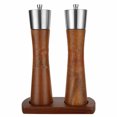 thumbnail image 1 of Molinillo de sal y pimienta de madera, juego de 2 molinillos de sal y pimienta con molinillo de cerámica, molinillo de sal y pimienta grueso ajustable con base de madera kaili Sencillez, 1 of 5