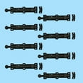 thumbnail image 4 of Renovators Supply Slide Bolt Latch 8 3/4" Black Wrought Iron Ball Tip Style Slide Bolt w/Screws Pack of 8, 4 of 12