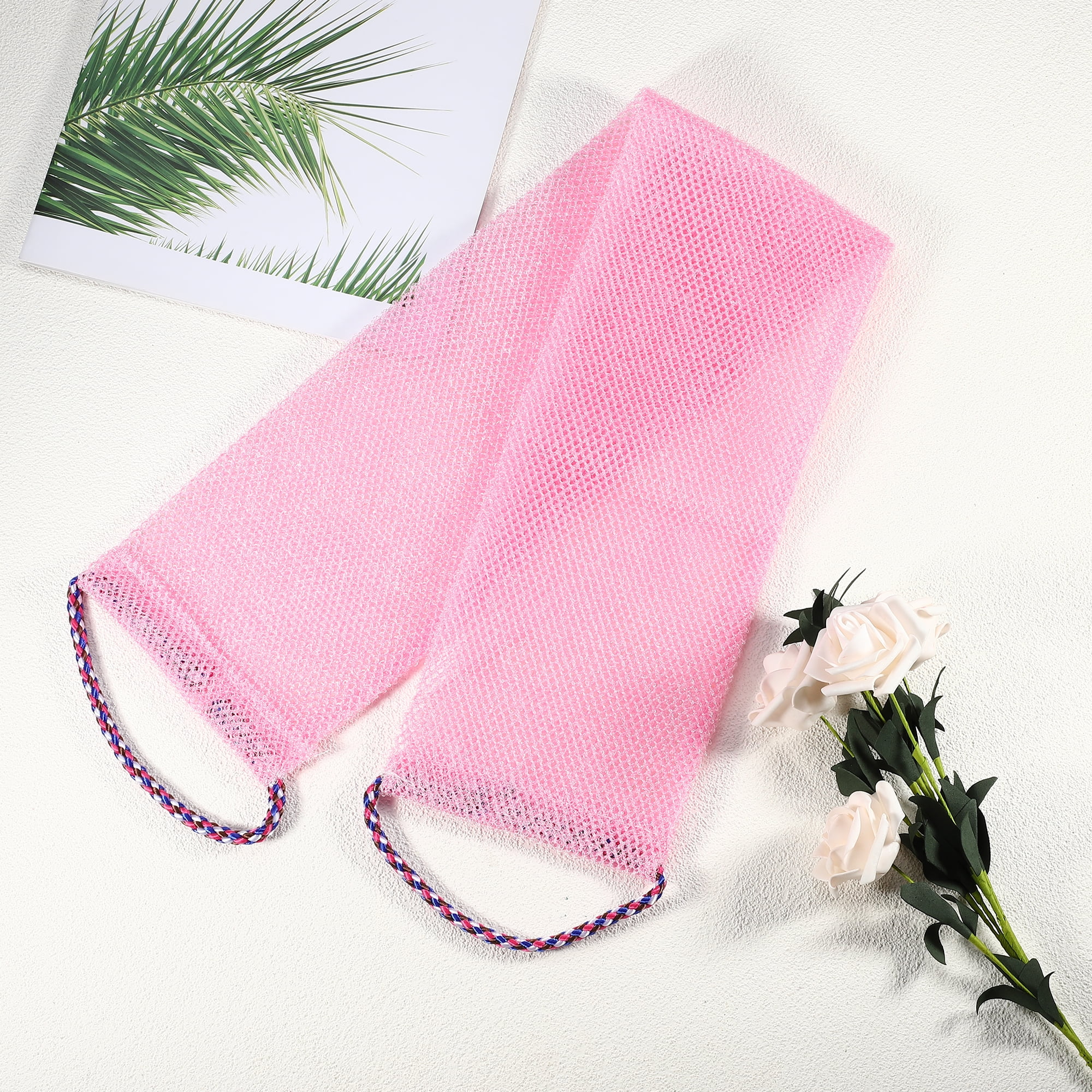 Unique Bargains Elasticity Body Body Scrubber 29.92"x5.51" Pink