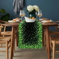 thumbnail image 2 of St. Patrick's Day Table Runner - 60 Inch Long, Kitchen Dining Table Runner Dresser Scarves, Spring Lucky Shamrocks Leaves Black Farmhouse Decor for Coffee Tables Wedding Party Banquet, 2 of 8