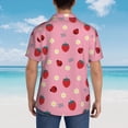 thumbnail image 6 of Easygdp Strawberry and Ladybugs Men's Hawaiian Shirts Print Lapel Short Sleeve for Beach, vacation, party, casual occasions - 3X-Large, 6 of 9
