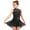 Black, variant on Kids Girls Lyrical Dance Dress Rhinestone Sheer Mesh Ballet Skirted Leotard Sleeveless Ice Skating Dress Dark Green 16