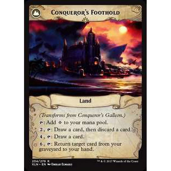 MtG Ixalan Rare Conqueror's Foothold / Conqueror's Galleon #234