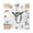 Black, variant on Coffee Pattern Design Wall Clock Square Clock Decoration Creative Clock Dual Use Black Pointer 7.78in