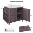 thumbnail image 4 of S-HOME Outdoor Kitchen Island With Side Shelf And Storage Cabinet Stainless Steel Top And 4 Wheels For Easy Mobility, 4 of 15