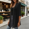 thumbnail image 7 of WRFWUL Women's Long Sheer Chiffon Cardigans Half Sleeve Light See Through Dusters Flowy Draped Kimono Cardigan Capes, 7 of 7