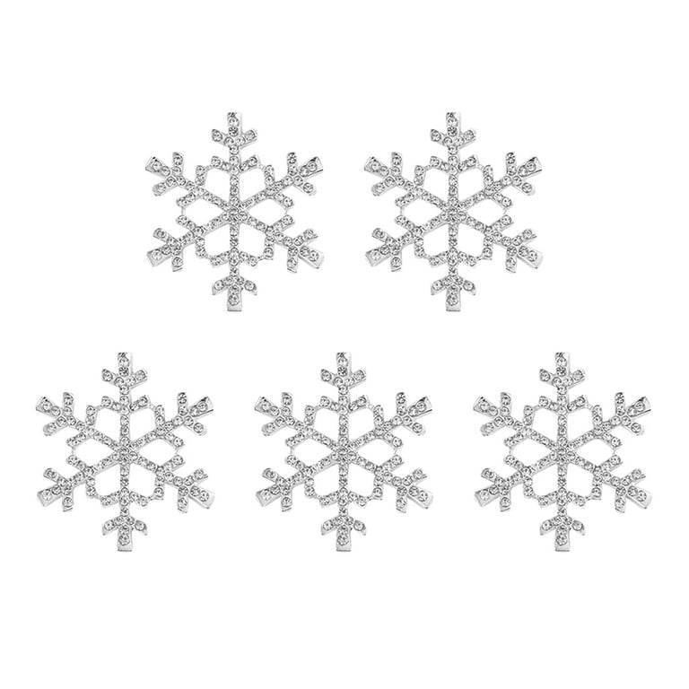 6 X Large Snowflake Rhinestone Stickers Embellishments Sparkly