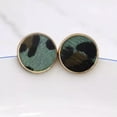 thumbnail image 3 of Tiny Chic Genuine Leather Dainty Soft Fur Leather Leopard Stud Earrings Jewelry, 3 of 3