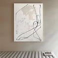 thumbnail image 3 of Pintura al óleo hecha a mano de gran tamaño sobre lienzo, minimalista, líneas blancas y negras, fondo abstracto para sofá, arte de pared, Mural de agitación para el hogar, 3 of 4