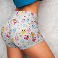 thumbnail image 4 of Sikiie Cute Owl Workout Shorts Women Scrunch Butt Gym Shorts Seamless High Waist Tummy Control Yoga Biker Athletic Shorts-XX-Large, 4 of 8