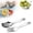 C, variant on 1 Set Clearance Under $3 Stainless Steel Spoon And Fork Stainless Steel Spoon Fork Set Stainless Steel For Daily Dinner Table Setting Home Kitchen Drawer Flatware (F)