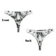 thumbnail image 3 of Fotbe Monochrome Botanical Illustration Tanga Sin Costuras para Mujer con Estampado – Panties Invisibles, Transpirables y Cómodos para Uso Diario-Small, 3 of 6