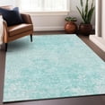 thumbnail image 6 of Addison Rugs Mayfield Washable Transitional Floral Teal Rectangle Rug, 3' x 5', 6 of 6
