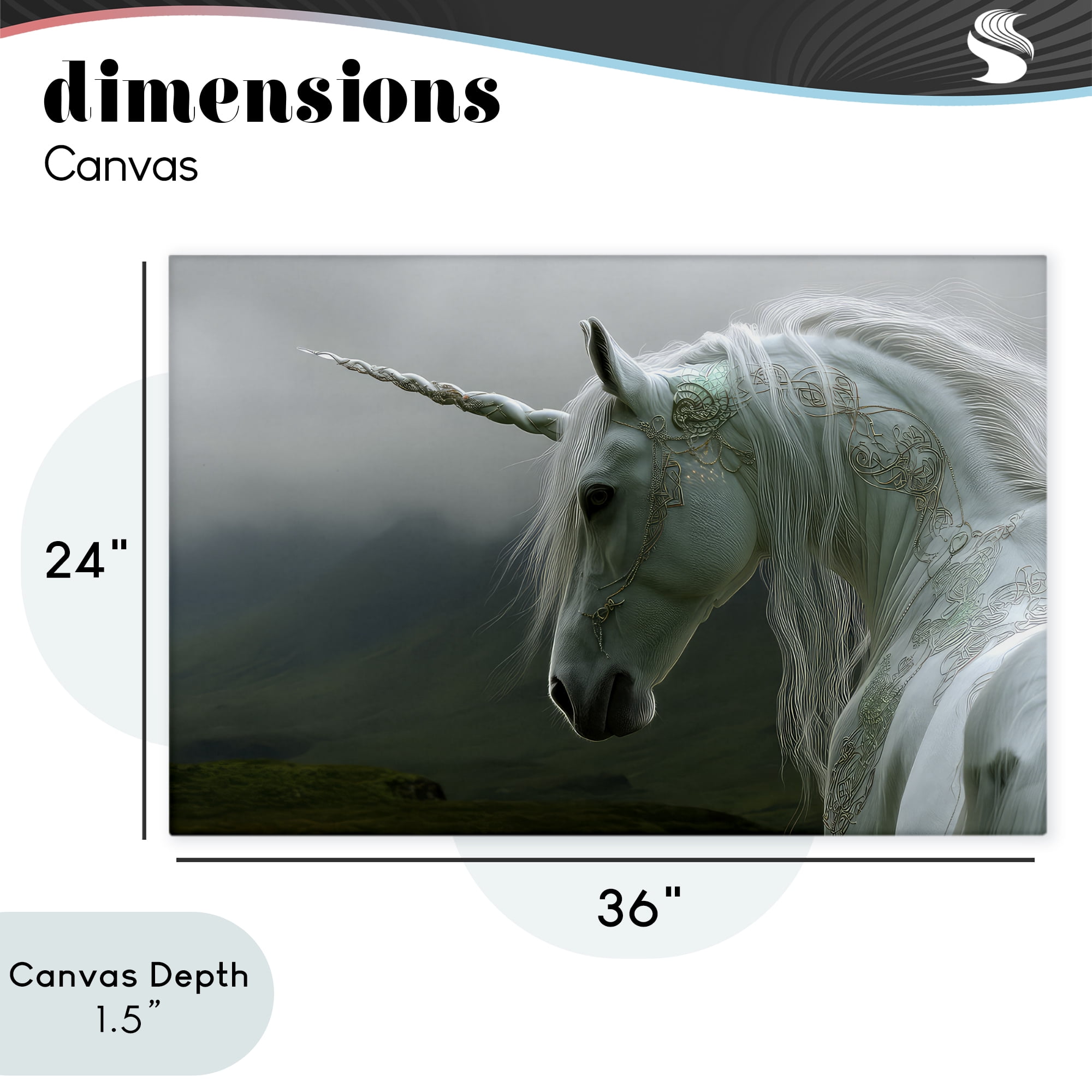 Stupell Industries Dreamy Celtic Unicorn Canvas Wall Art, design by The Wands Want