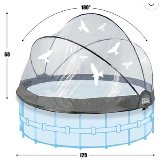 10FT Round Multifunctional All Weather Pool Cover Pool Dome Enclosure Outdoor Pools Compatible with Clean Warm Water Frame Pools