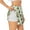 White, variant on Hirioo Sloth Sitting Tropical Leaves for Women's Double Layer Athletic Shorts High-Performance Gym Shorts with Inner Pocket, Elastic Waistband-XX-Large