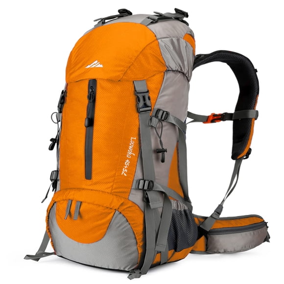 Mochila de senderismo Loowoko, impermeable, 50 litros, para acampar con funda para lluvia