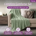 thumbnail image 4 of Vianney Sabia King Size Lightweight Fleece Blanket in Sage Green Ultra Soft Cozy Throw for Couch or Bed Year-Round Comfort and Breathable Warmth, 4 of 9