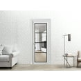 thumbnail image 4 of Solid French Pre-Hung Door 36 x 80 inches | Lucia 2466 White Silk Clear Glass | Single Regular Panel Frame Trims Handle | Bathroom Bedroom Sturdy Doors, 4 of 6
