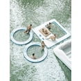 thumbnail image 3 of Heavy Duty Inflatable Floating Dock with Mesh Swim Area – Non-Slip EVA Platform, Rope Ladder, Water Hammock Raft for Lake, Pool, Ocean, Boat, Beach Parties – Floating Island – Size: 2.4×2.4m, 3 of 6