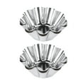 thumbnail image 5 of 6 moldes para tartas de acero inoxidable delicados y útiles con flores, moldes reutilizables para cupcakes, muffins, para hornear, para cocina, plateado, 5 of 5