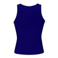 thumbnail image 4 of YUEJUIR Sleeveless Tops for Women Sleeveless Tank Top Blouse Women Racerback Slim Top Knit Ribbed Shirt Women's Blouse Camisole Tops for Women Graphic Tank Tops for Women (Blue,XL), 4 of 5