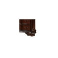 thumbnail image 4 of 9 Drawers Wooden Dresser with Engraved Details and Bracket Feet Cherry Brown, 4 of 5