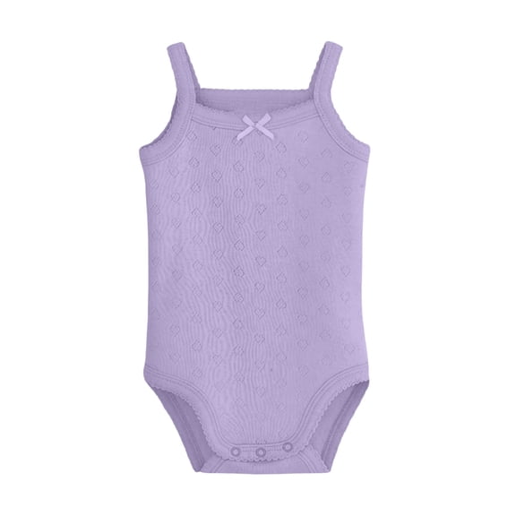 Nilvkv Newborn Girl Clothes, Newborn Onesies Girl, Toddler Sleeveless Round Neck Cami Romper Soft Cotton Lightweight Breathable Summer Purple 36-42 Months