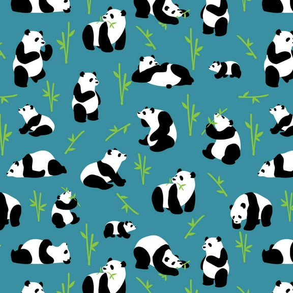 Panda and Bamboo Pattern Premium Roll Gift Wrap Wrapping Paper