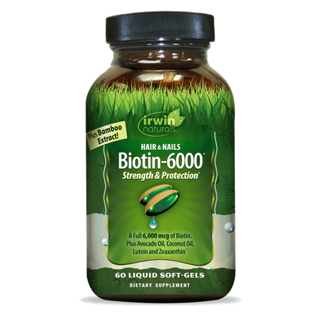 Irwin Naturals Biotin-6000 Strength & Protection 60 Softgels