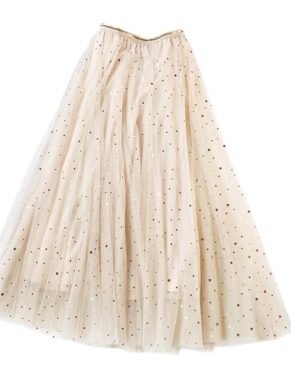 Uccdo Women's Mesh Ballet Prom Party Tulle Tutu Aline Midi Skirt