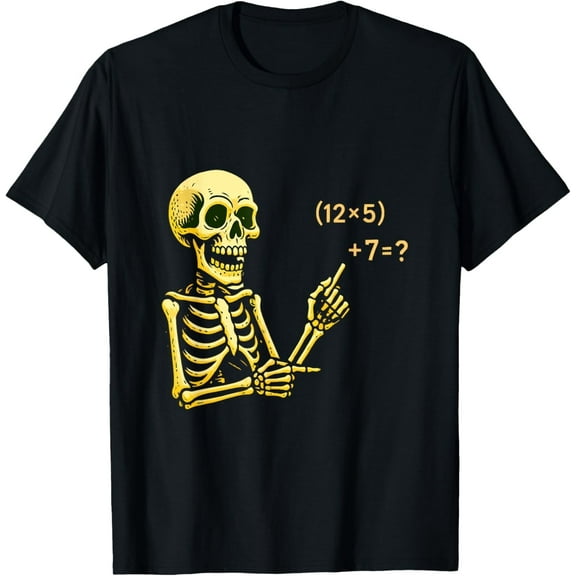 Halloween Teacher Six Seven 6 7 Skeleton Spooky Costume T-Shirt