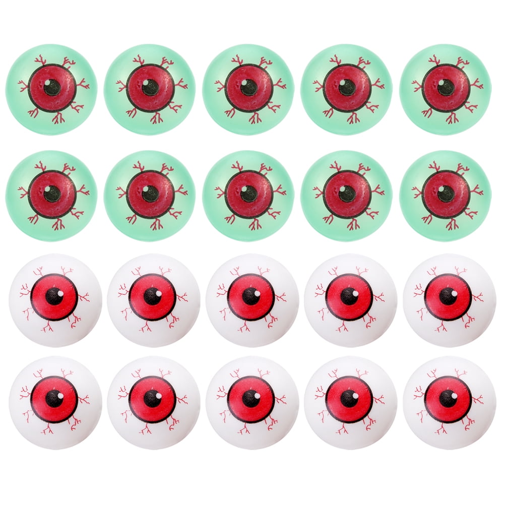 NUOLUX 20pcs Halloween Props Plastic Eyeballs Luminous Eyeballs Props
