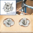 thumbnail image 4 of Stainless T-Nuts, 1/4"-20 Inch, (25 Pack), Threaded Insert, Choose Size/Quantity, by Bolt Dropper, Pronged Tee Nut. (1/4"-20 x 7/16"), 4 of 6