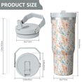 thumbnail image 4 of Modern 30oz Handheld Travel Tumbler with Handle – Double Wall Stainless Steel Insulated Cup, Flip Straw Lid, Leak-Proof & BPA-Free for Hot and Cold Drinks – Durable Coffee & Juice Mug White, 4 of 7