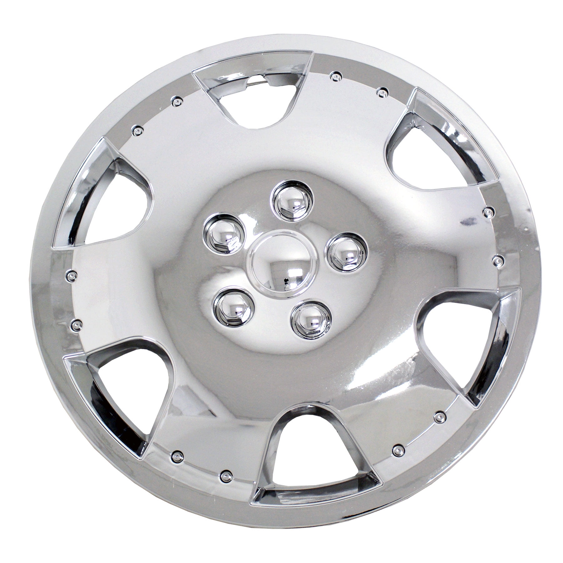 TuningPros WSC720C15 Set of 4 Chrome Finish Hubcaps 15" Hub Caps
