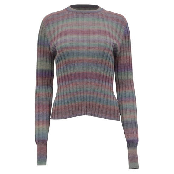 Pre-Owned Re/Done Poor Boy Rib Sweater in Multicolor Wool