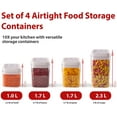 Air tight Food Storage Containers Set of 4PC Kitchen Pantry