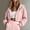 Pink, variant on Women's Zip-Up Drawstring Cropped Hoodie, Short casual jacket for campus outings, shopping and early morning walks Army Green XXL