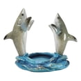 thumbnail image 5 of Ocean Marine Byron Bay Twin Great White Sharks Rising Above Water Wine Holder, 5 of 10
