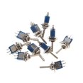thumbnail image 2 of 10 unidades de mini interruptor de palanca de 3 pines On/on 2 posiciones de AC 250v/1.5a 125v/3a Spdt azul, 11 Feliz Sencillez, 2 of 5